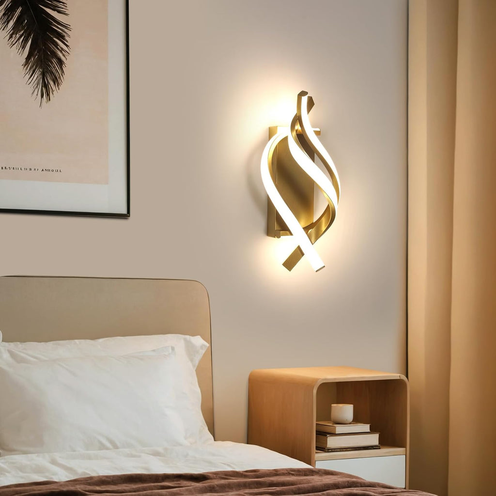 Wall Light - Gold Aluminium Frame, Natural Light