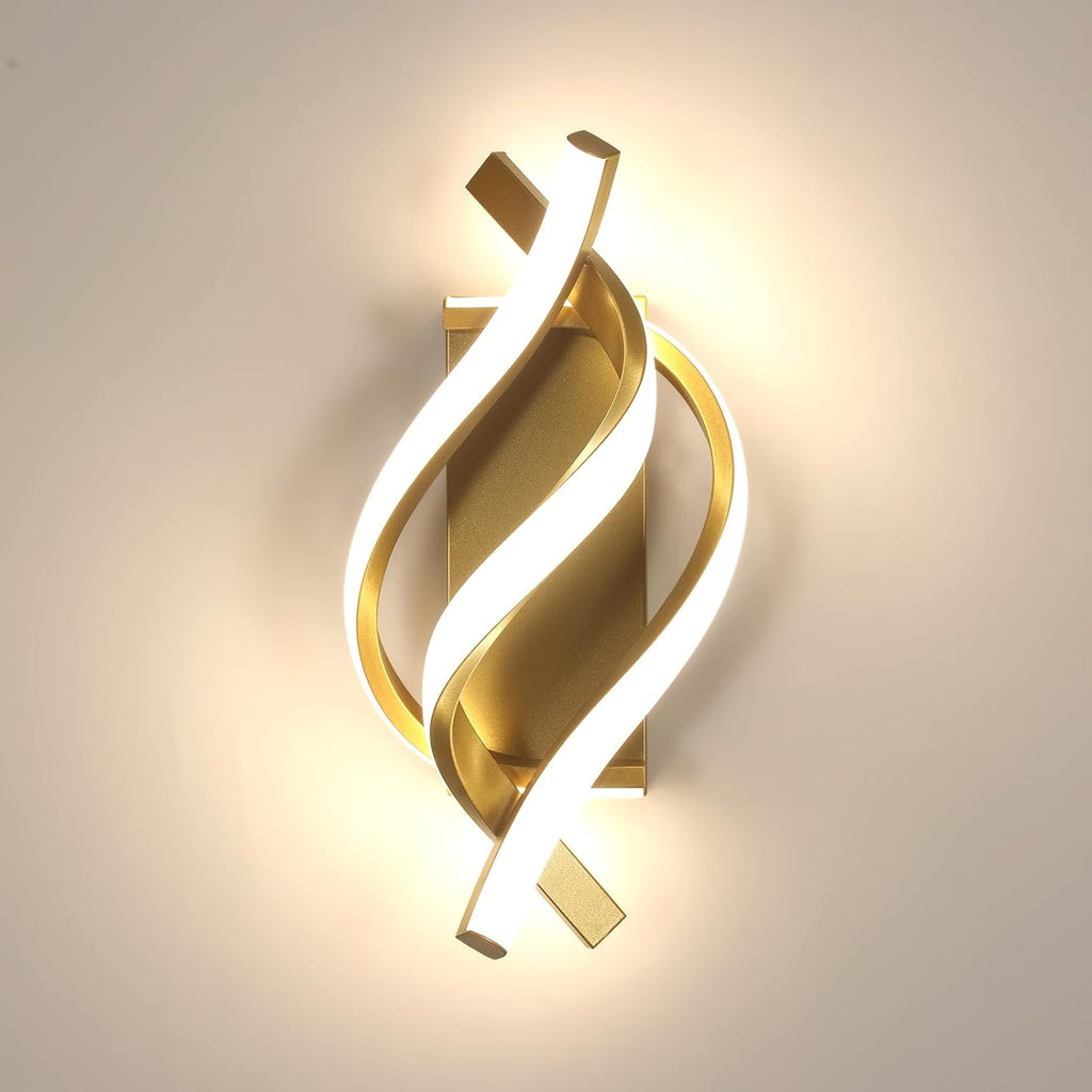 Wall Light - Gold Aluminium Frame, Natural Light