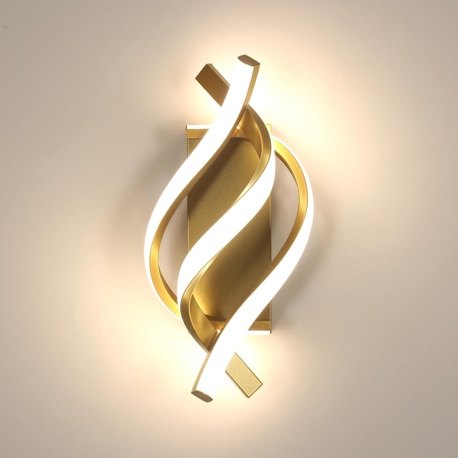 Wall Light - Gold Aluminium Frame, Natural Light