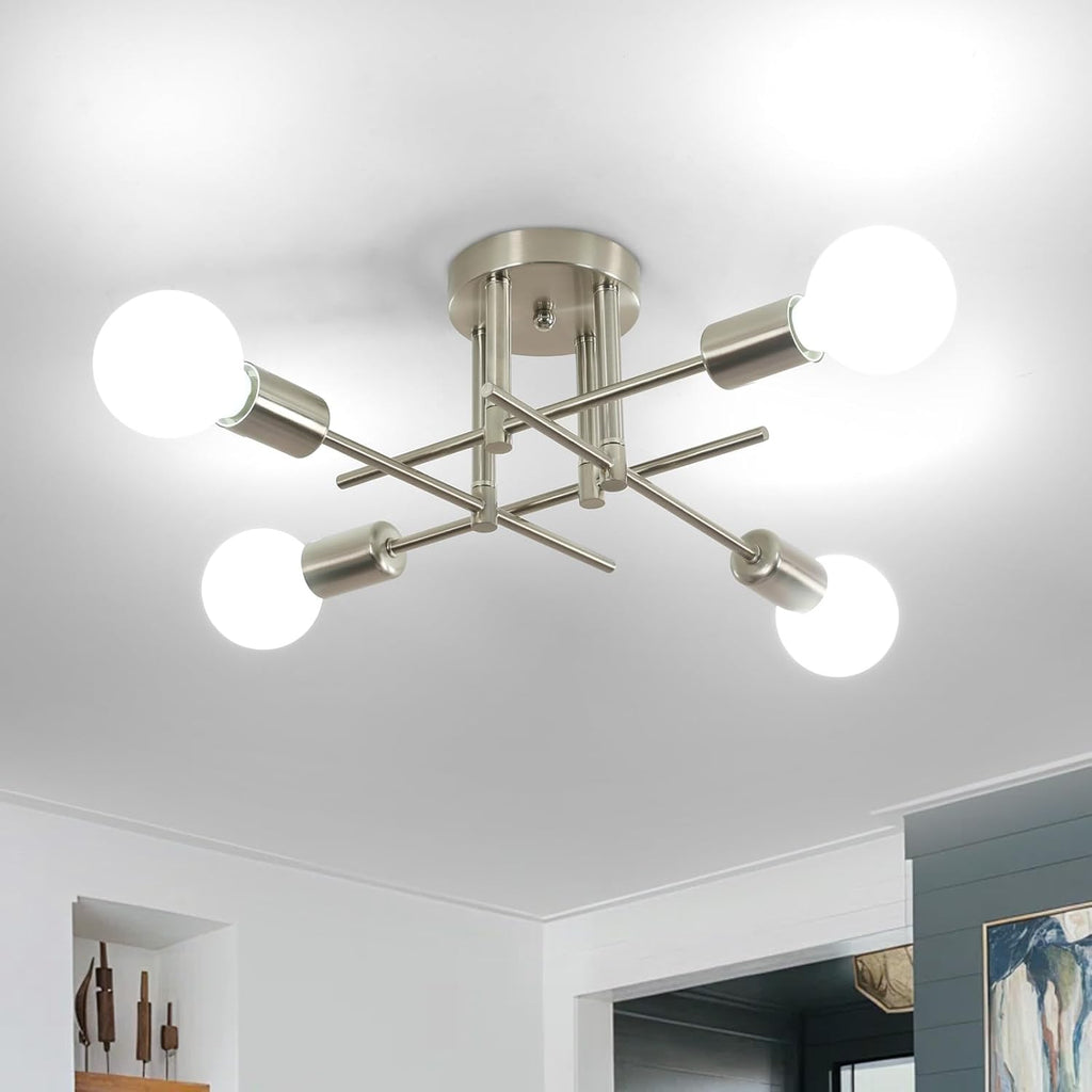 Ceiling Light - Gold Bronze Metal Frame