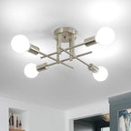 Ceiling Light - Gold Bronze Metal Frame