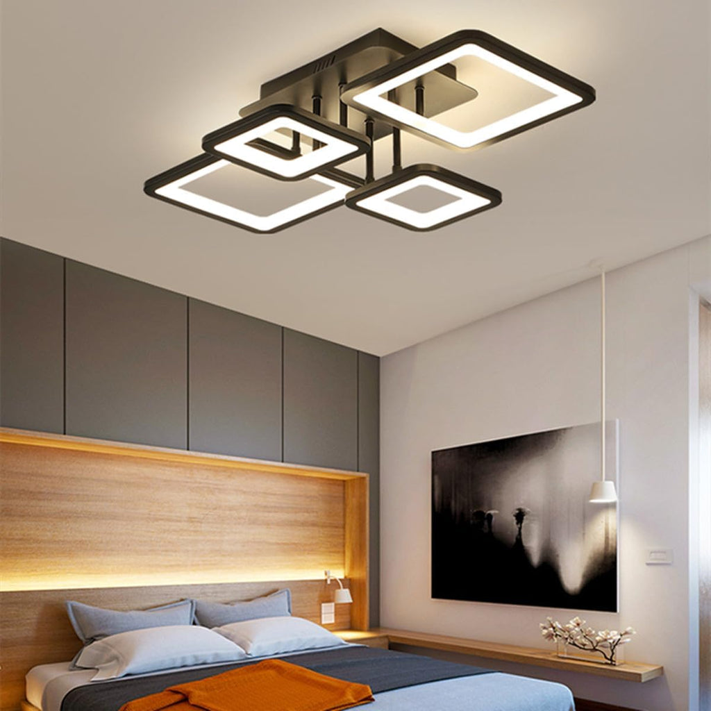 Ceiling Light - Black Acrylic Frame, Tunable and Dimmable