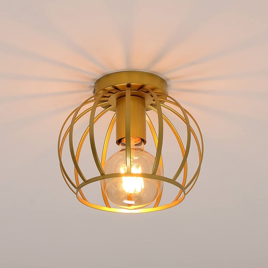 Ceiling Light - Gold Metal Frame