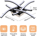 Ceiling Light - Black Aluminium Frame, Warm Light