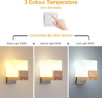 Wall Light - Wood Glass Frame, Tunable
