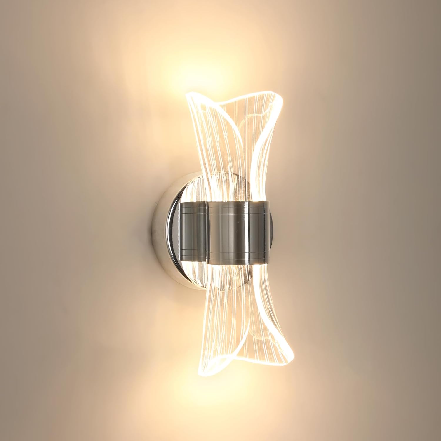 Wall Light - Chrome Acrylic Frame, Tunable
