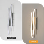 Wall Light - Silver Aluminium Frame, Warm Light