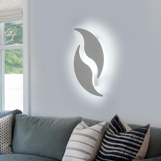 Wall Light - White Aluminum Frame, White Light
