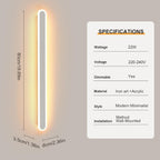 Wandleuchte - Metallrahmen Weiß, Tunable White und dimmbar