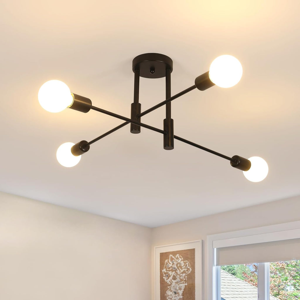 Ceiling Light - Black Metal Frame
