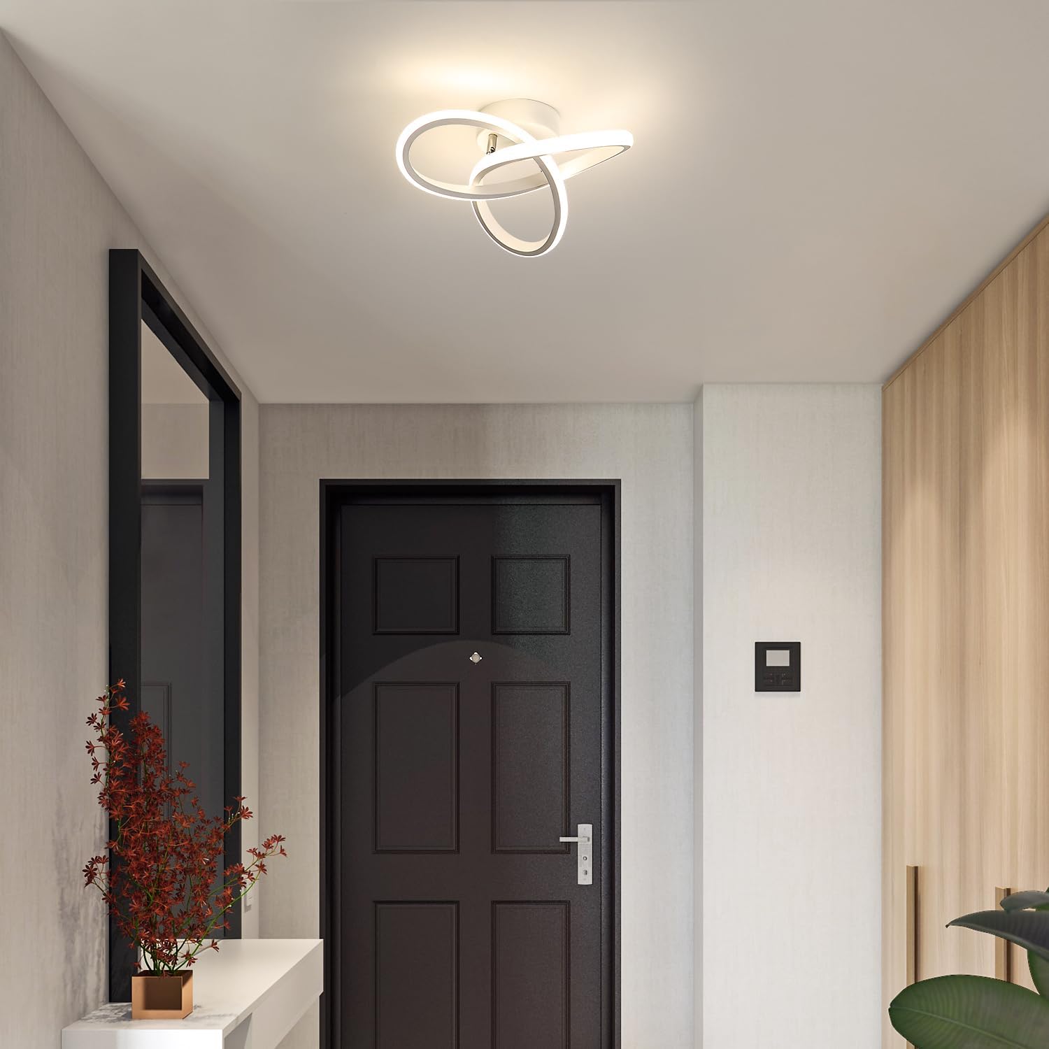 Ceiling Light - White Aluminium Frame, Natural Light