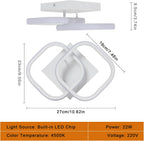 Ceiling Light - White Aluminium Frame, Natural Light