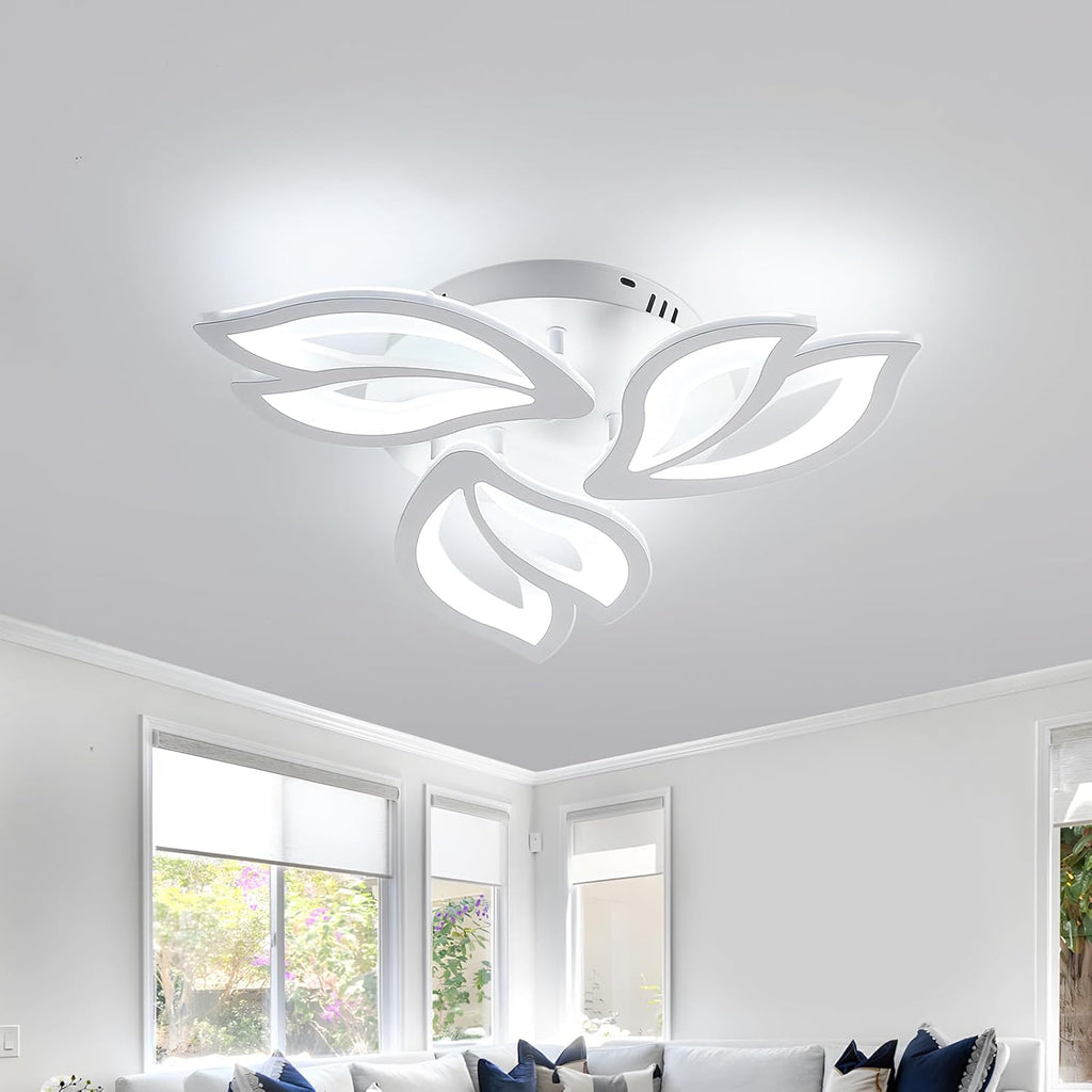 Deckenleuchte - Rahmen aus weißem Acryl, weißes Licht