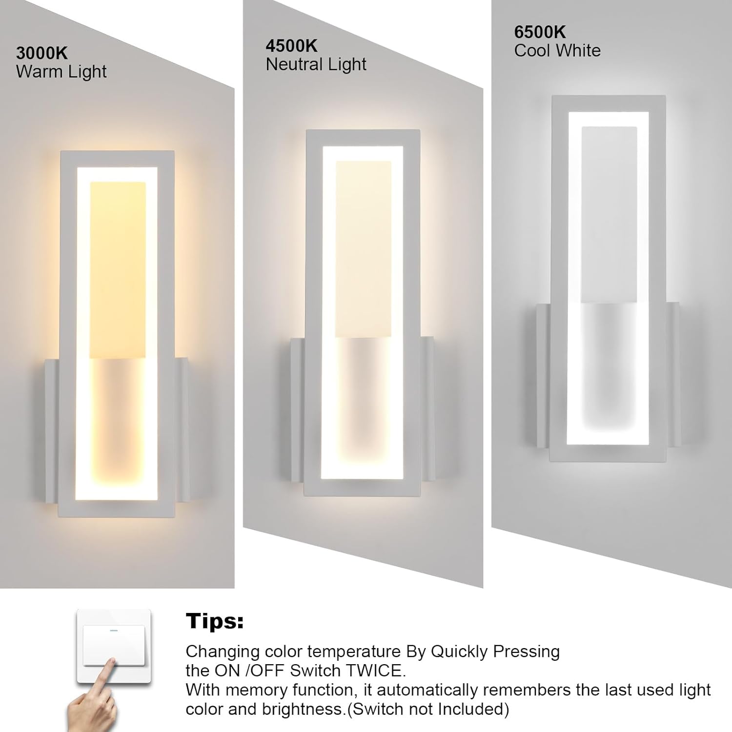 Wall Light - White Acrylic Frame, Tunable