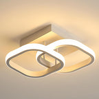 Ceiling Light - White Aluminium Frame, Warm Light