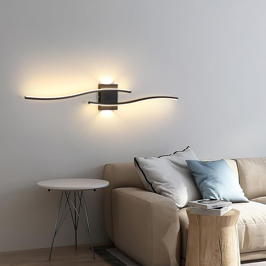Wall Light - Black Aluminium Frame, Warm Light