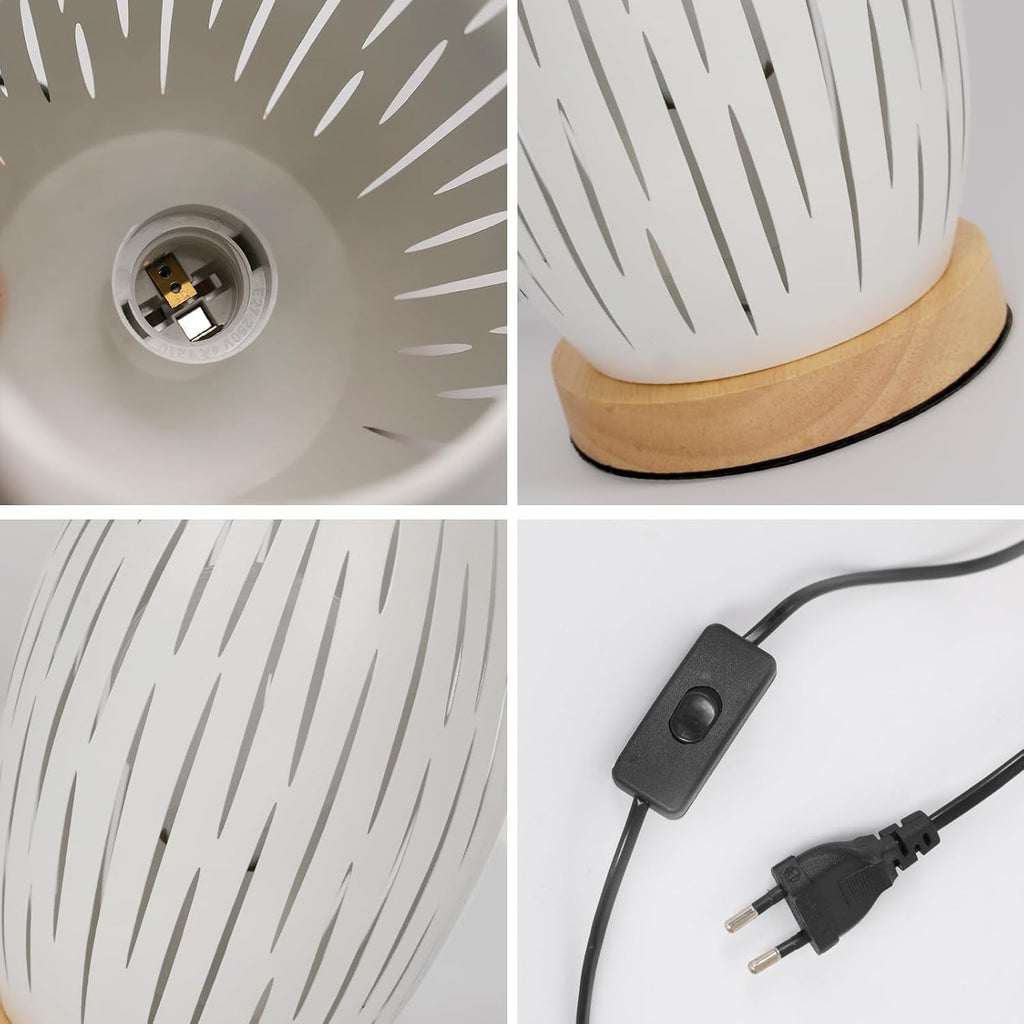 Table Lamps - White Metal Frame