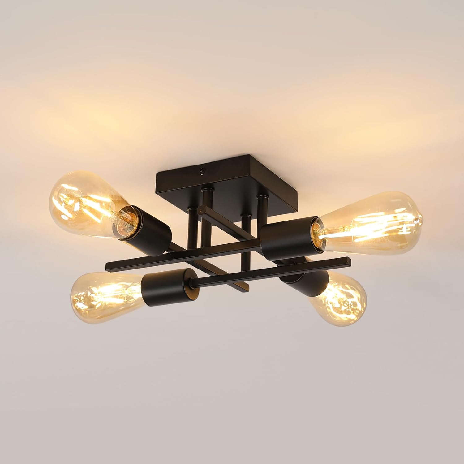 Ceiling Light - Black Metal Frame