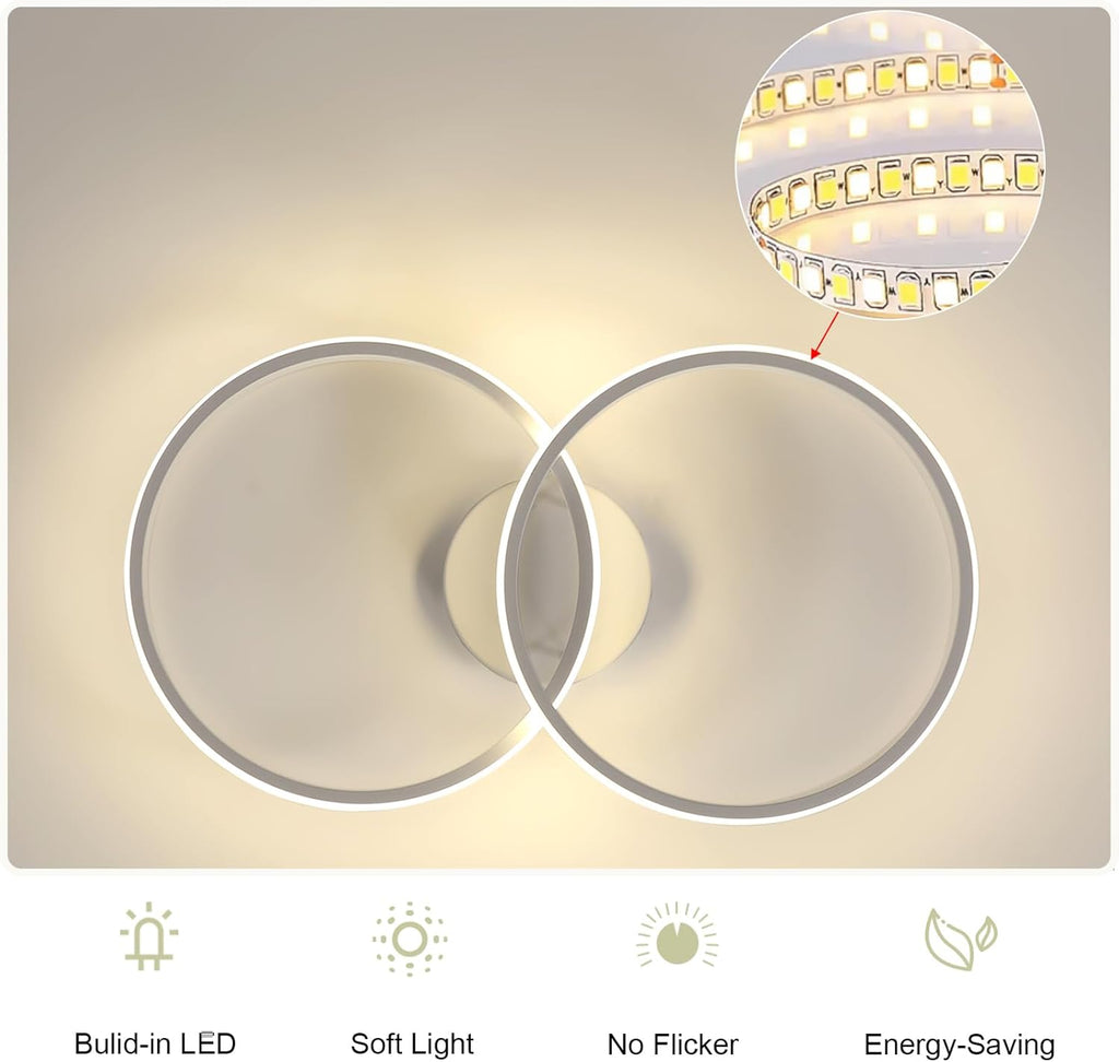 Ceiling Light - White Aluminium Frame, Natural Light
