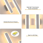 Wall Light - White Acrylic Frame, Warm Light
