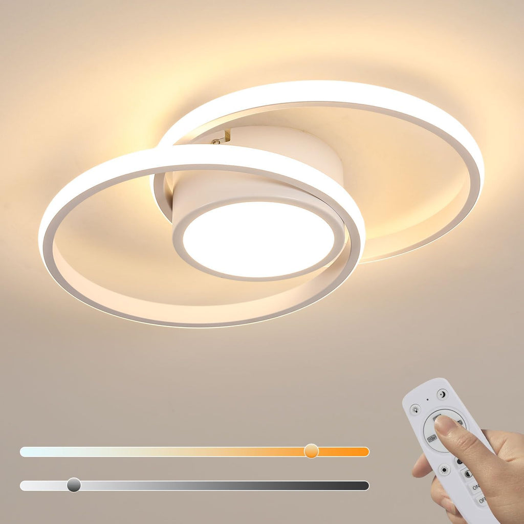 Ceiling Light - White Metal Frame, Tunable and Dimmable