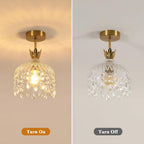 Chandeliers - Gold Glass Frame, Warm Light