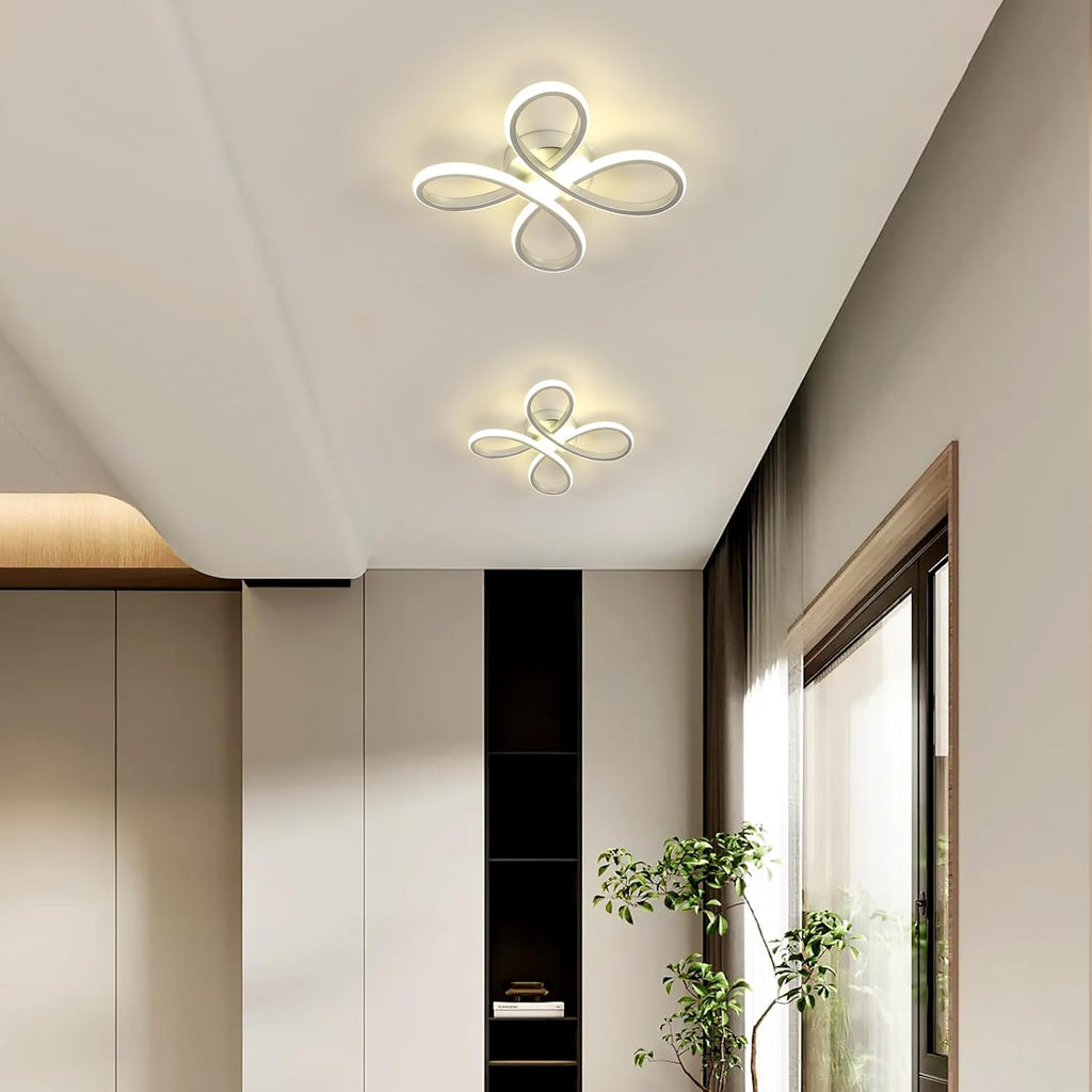 Ceiling Light - Silver Aluminium Frame, Natural Light