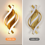 Wall Light - Gold Aluminium Frame, Warm Light