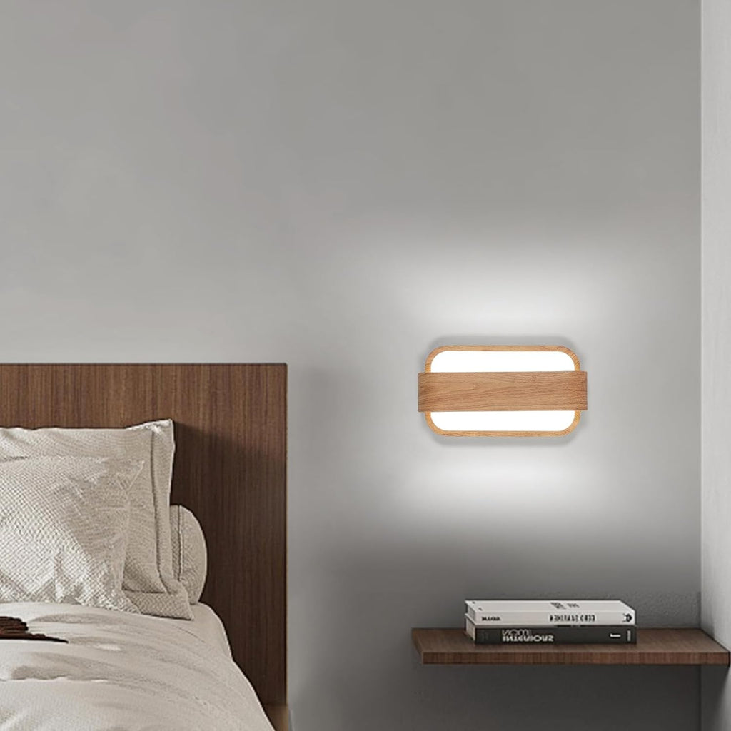 Wall Light - Wood Acrylic Frame, White Light