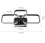 Ceiling Light - Black Aluminium Frame, White Light