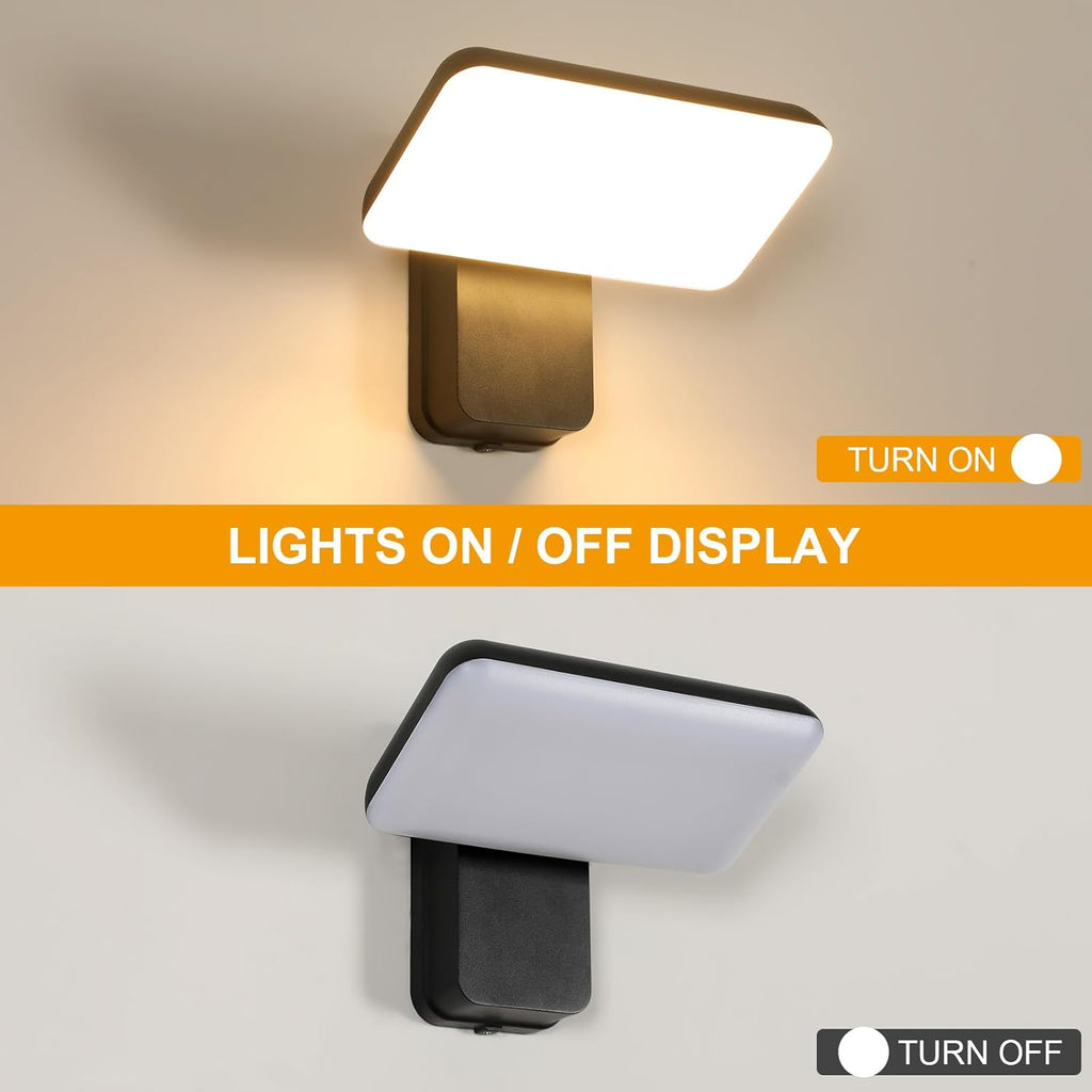 Wall Light - Black Aluminium Frame, Warm Light