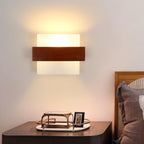 Wall Light - Wood Glass Frame
