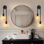Wall Light - Black Metal Frame