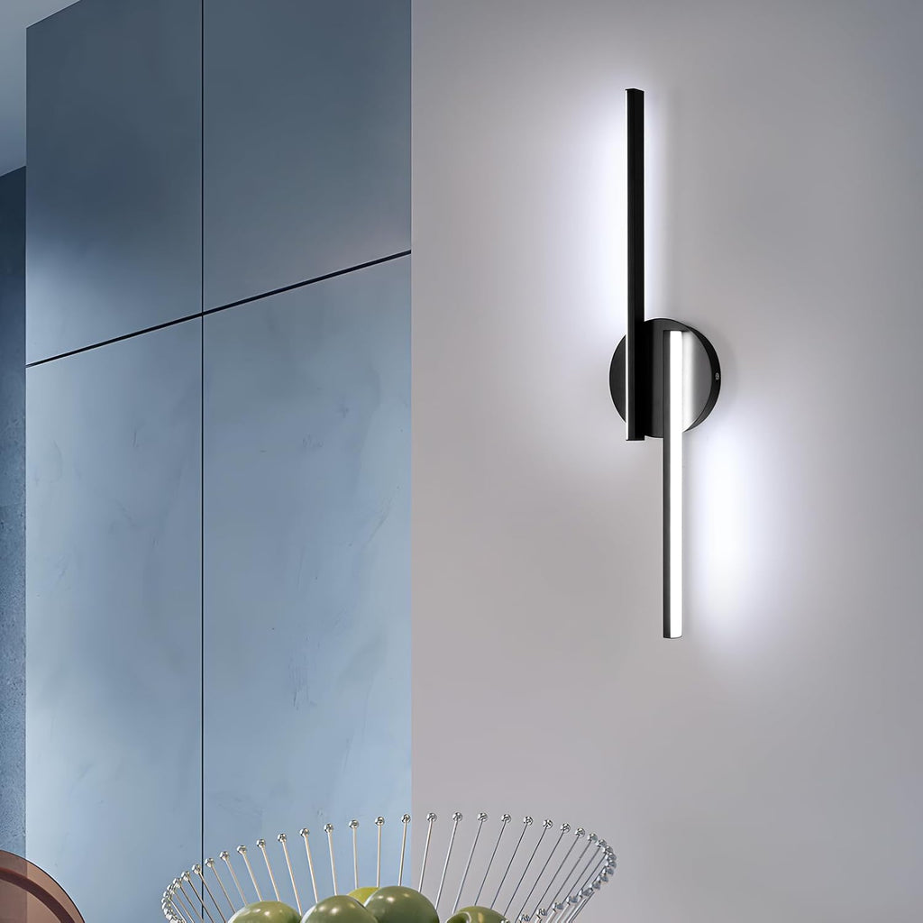Wall Light - Black Aluminium Frame, White Light