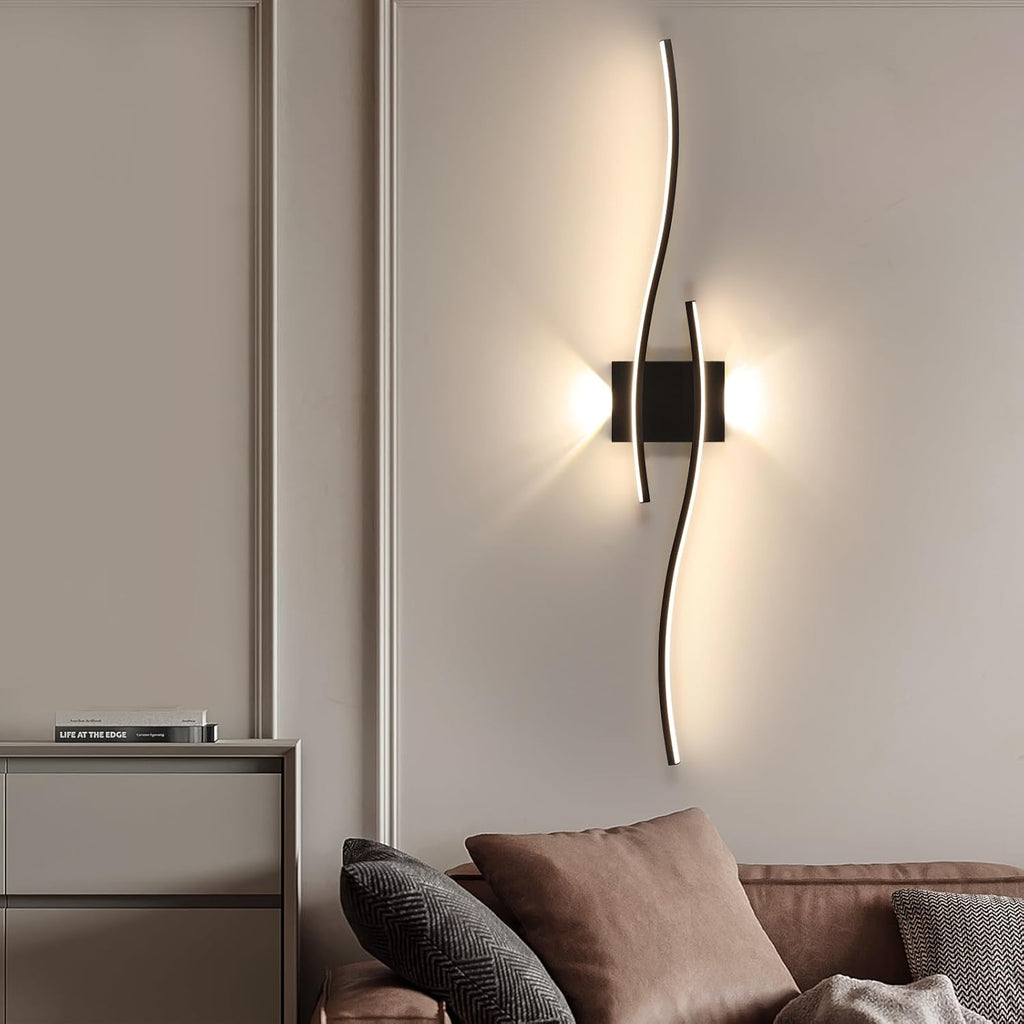 Wall Light - Black Aluminium Frame, Natural Light