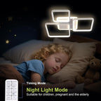 Ceiling Light - White Acrylic Frame, Tunable and Dimmable