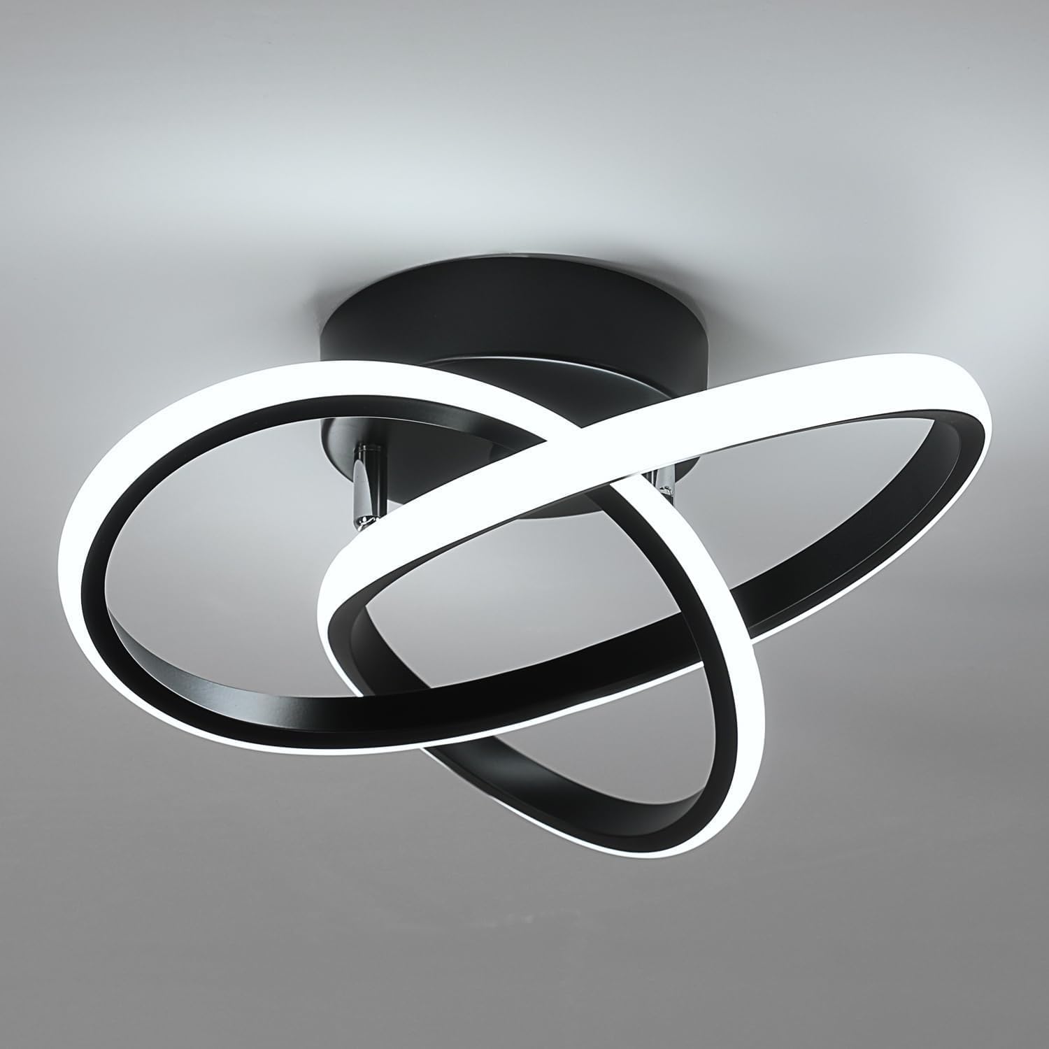 Ceiling Light - Black Aluminium Frame, White Light