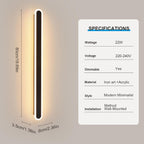 Wall Light - Black Metal Frame, Tunable and Dimmable