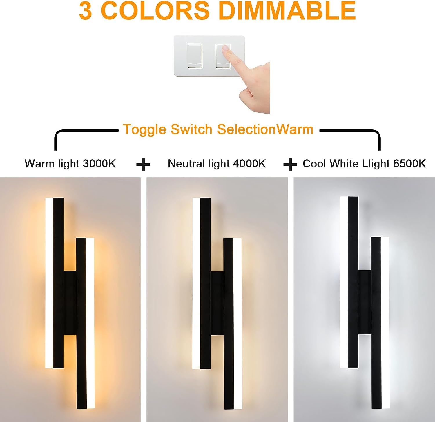 Wall Light - Black Acrylic Frame, Tunable