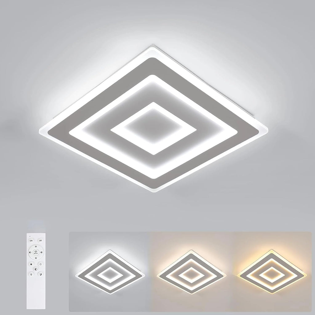 Ceiling Light - White Acrylic Frame, Tunable and Dimmable