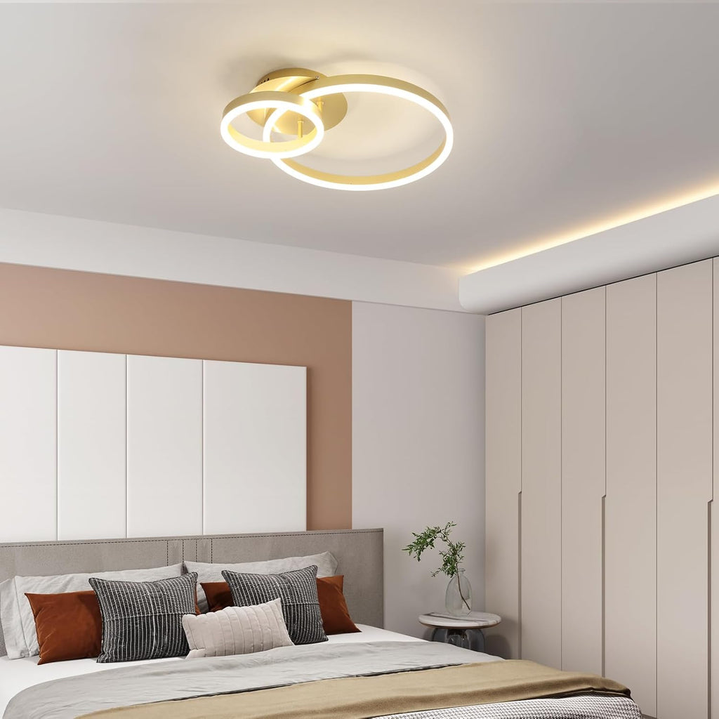 Ceiling Light - Gold Acrylic Frame, Natural Light