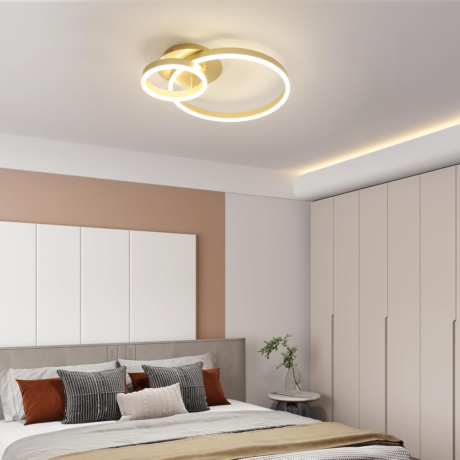 Ceiling Light - Gold Acrylic Frame, Natural Light