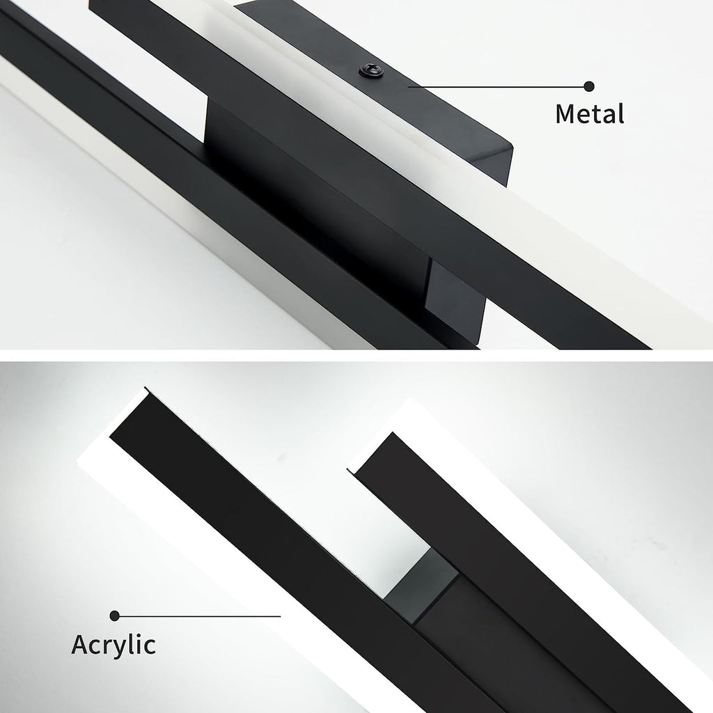 Wall Light - Black Acrylic Frame, White Light