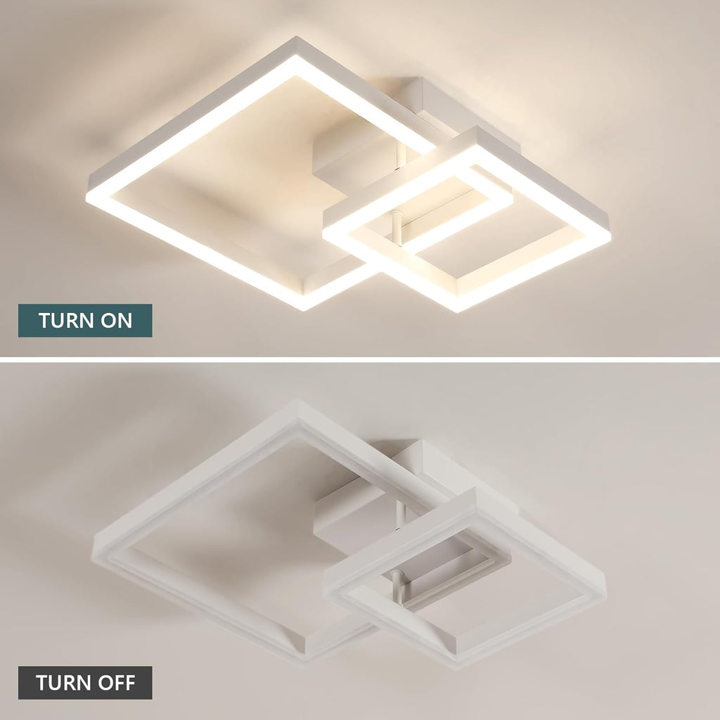 Ceiling Light - White Acrylic Frame, Natural Light