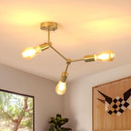 Ceiling Light - Gold Metal Frame
