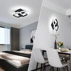 Ceiling Light - Black Aluminium Frame, White Light