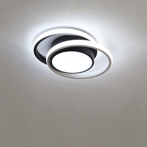 Deckenleuchte – Schwarz-weißer Aluminiumrahmen, weißes Licht