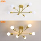 Ceiling Light - Gold Metal Frame