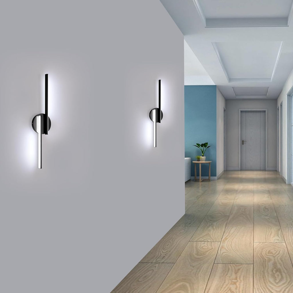 Wall Light - Black Aluminium Frame, White Light