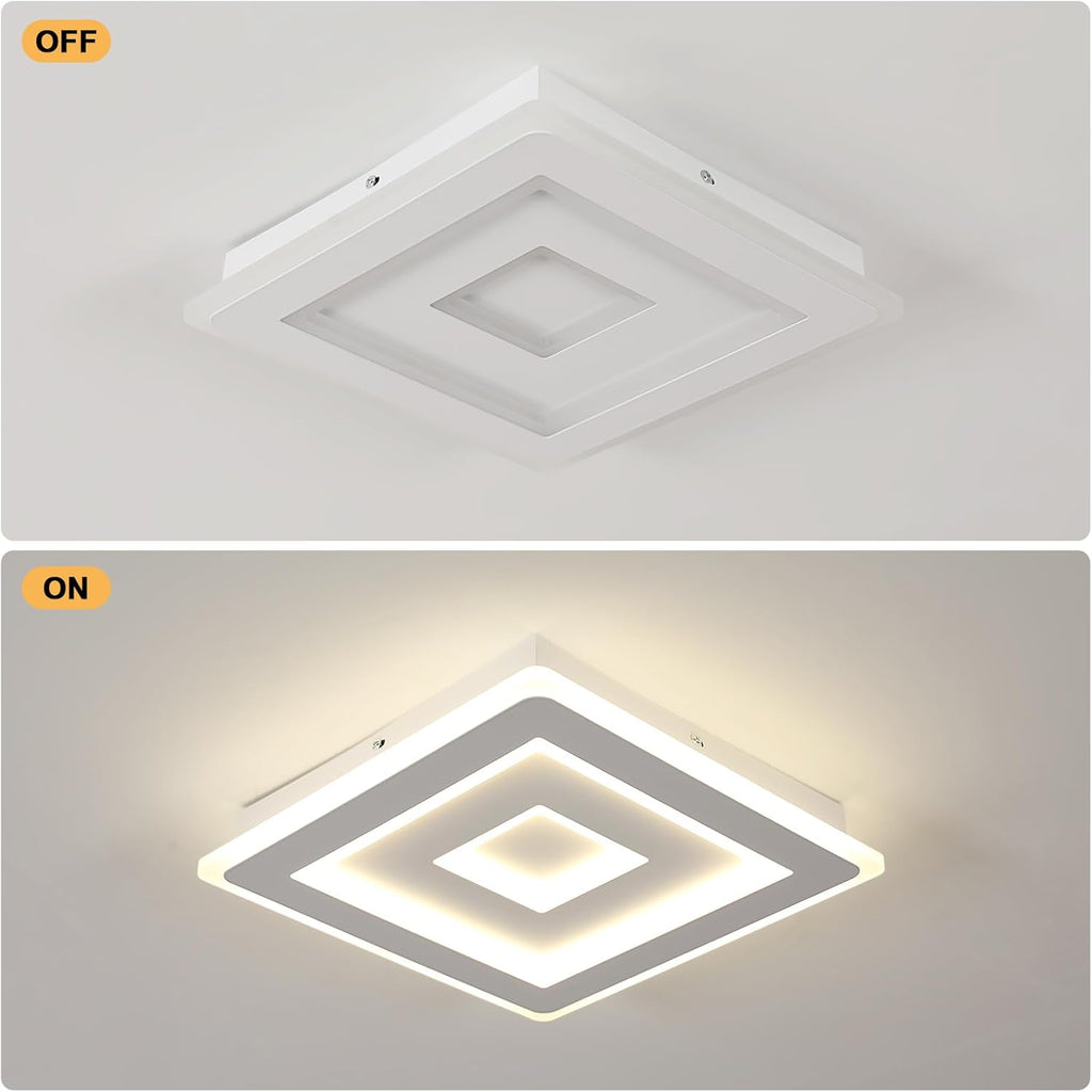 Ceiling Light - White Acrylic Frame, Natural Light